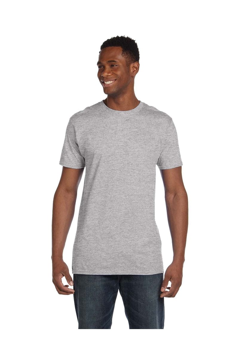 Hanes 4980 Nano-T Cotton T-Shirt. in Light Steel