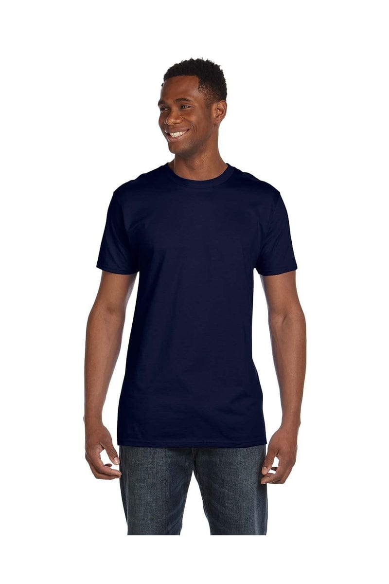 Hanes 4980 Nano-T Cotton T-Shirt. in Navy