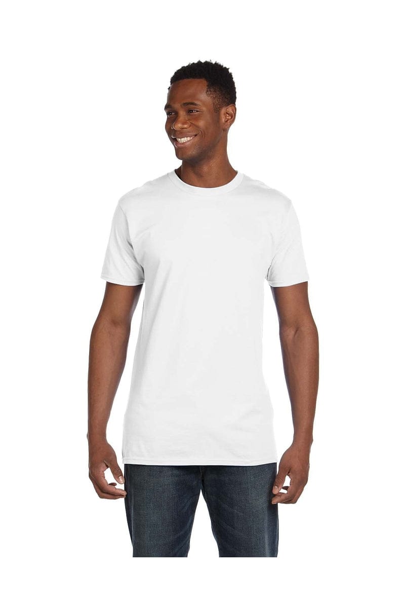 Hanes 4980 Nano-T Cotton T-Shirt. in White