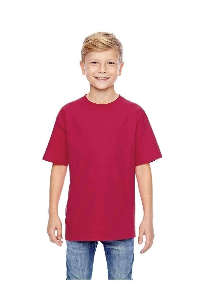 Hanes 498Y 100% Ringspun Cotton Youth T-Shirt in 