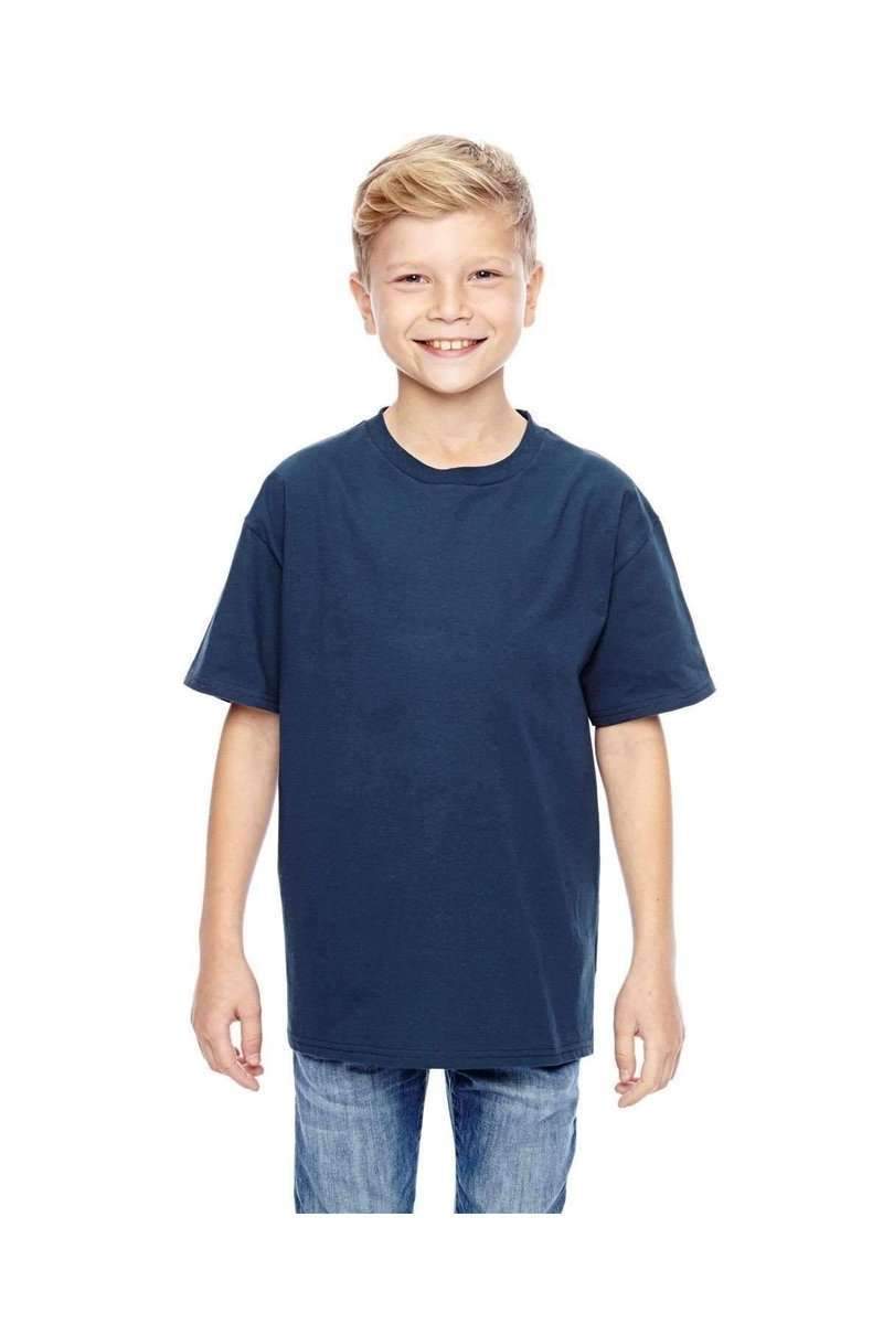 Hanes 498Y 100% Ringspun Cotton Youth T-Shirt in 