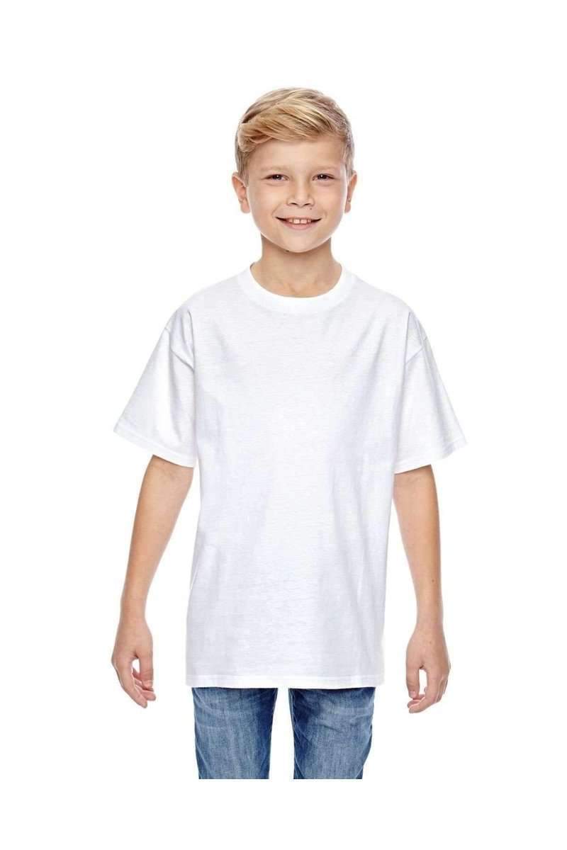 Hanes 498Y 100% Ringspun Cotton Youth T-Shirt in 