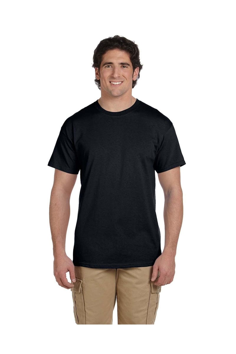 Hanes 5170 EcoSmart 50/50 Cotton/Poly T-Shirt in Black