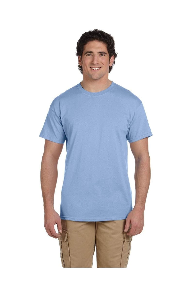 Hanes 5170 EcoSmart 50/50 Cotton/Poly T-Shirt in Light Blue