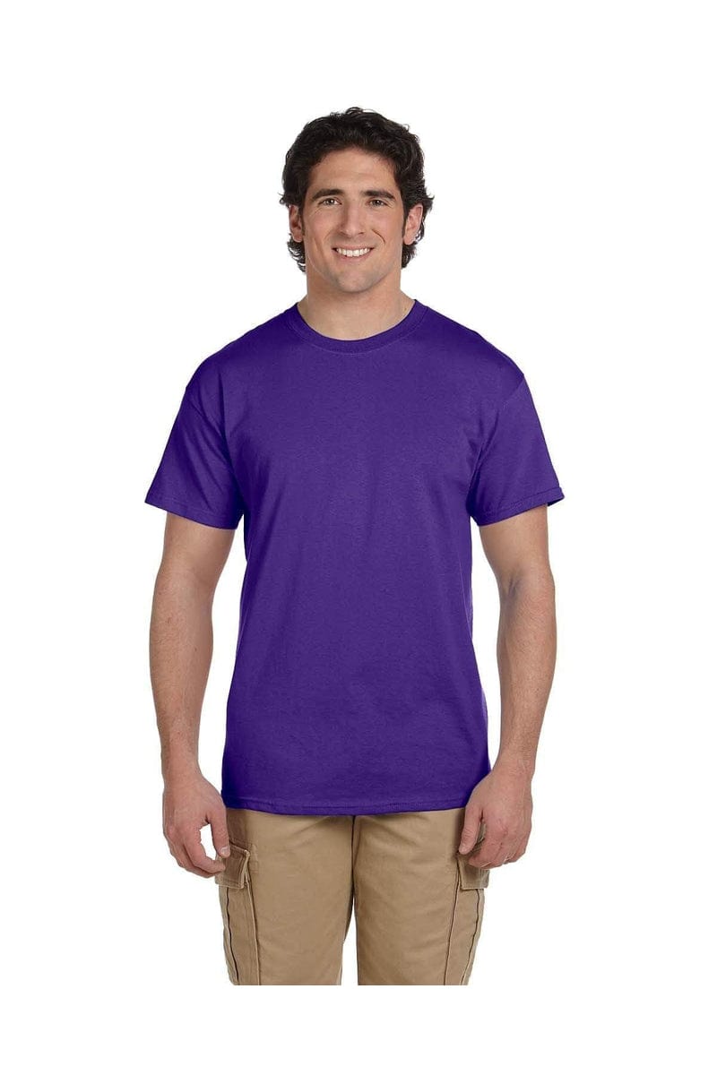 Hanes 5170 EcoSmart 50/50 Cotton/Poly T-Shirt in Purple