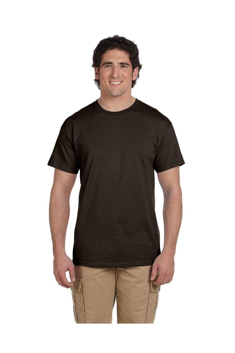 Hanes 5170: Unisex 5.2 oz., 50/50 Ecosmart T-Shirt in Dark Chocolate