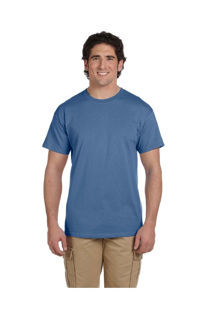 Hanes 5170: Unisex 5.2 oz., 50/50 Ecosmart T-Shirt in Heather Blue