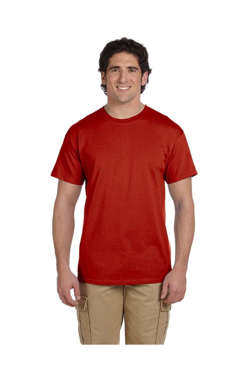 Hanes 5170: Unisex 5.2 oz., 50/50 Ecosmart T-Shirt in Deep Red