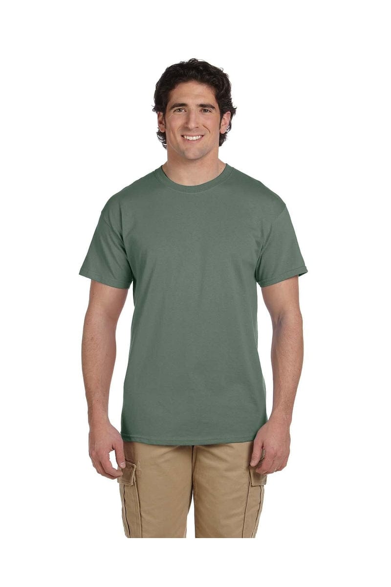 Hanes 5170: Unisex 5.2 oz., 50/50 Ecosmart T-Shirt in Heather Green