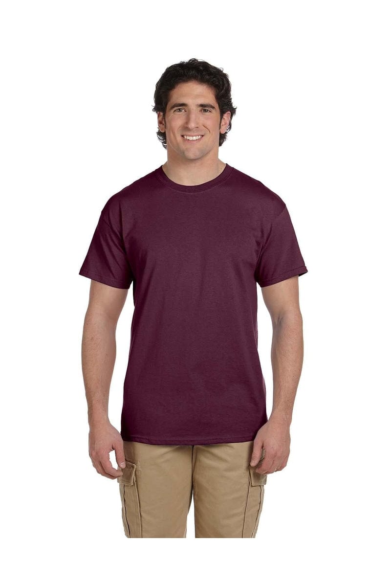 Hanes 5170: Unisex 5.2 oz., 50/50 Ecosmart T-Shirt in Maroon
