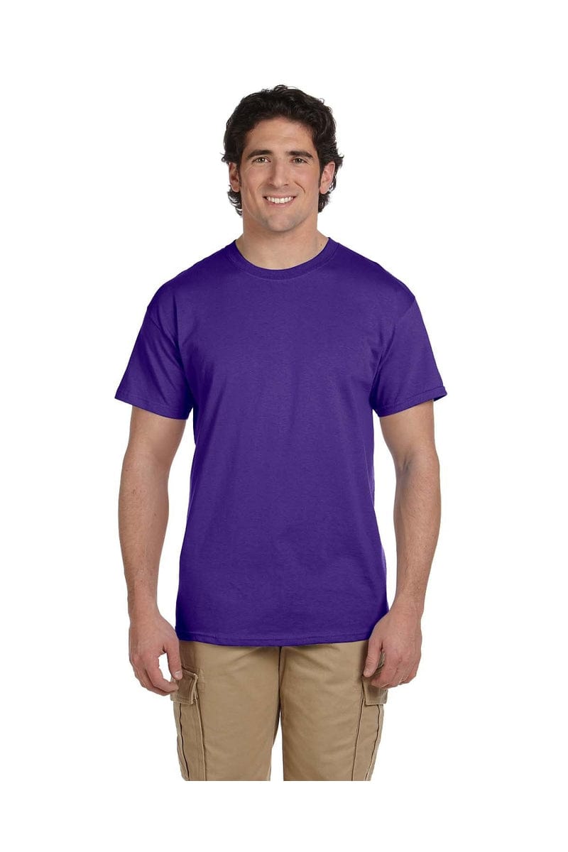 Hanes 5170: Unisex 5.2 oz., 50/50 Ecosmart T-Shirt in Purple