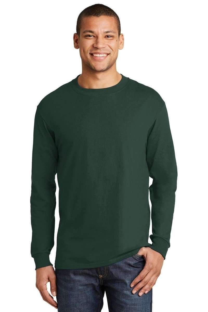 Hanes 5186 100% Cotton, Long-sleeved Tee in 