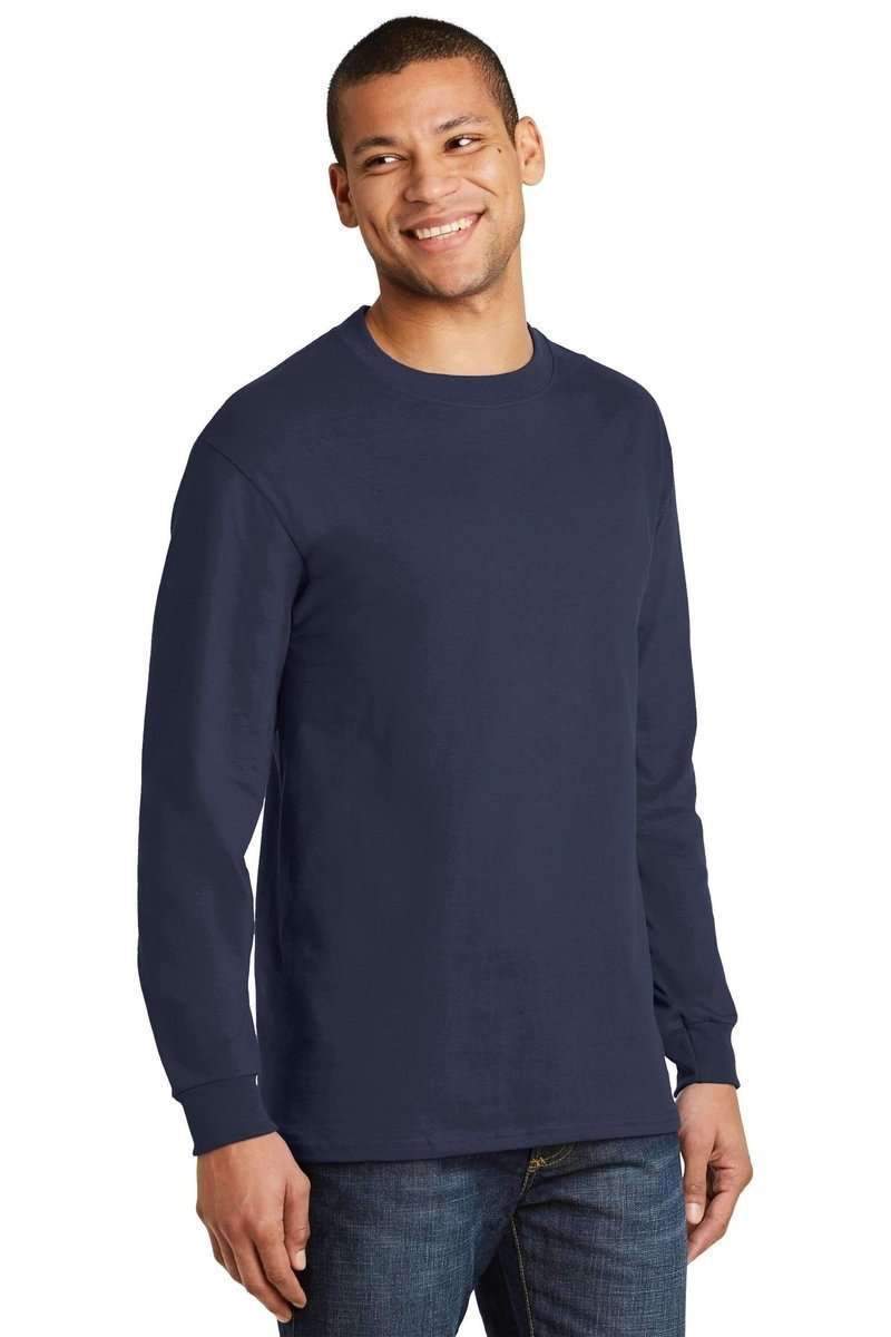 Hanes 5186 100% Cotton, Long-sleeved Tee in 