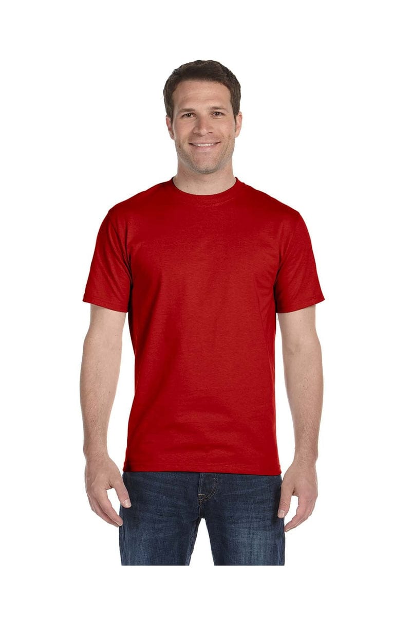 Hanes 518T: Men's Tall 6.1 oz. Beefy-T in Deep Red