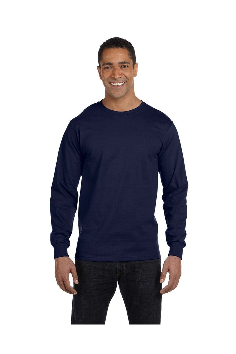 Hanes 5286: Men's 5.2 oz. ComfortSoft Cotton Long-Sleeve T-Shirt in 