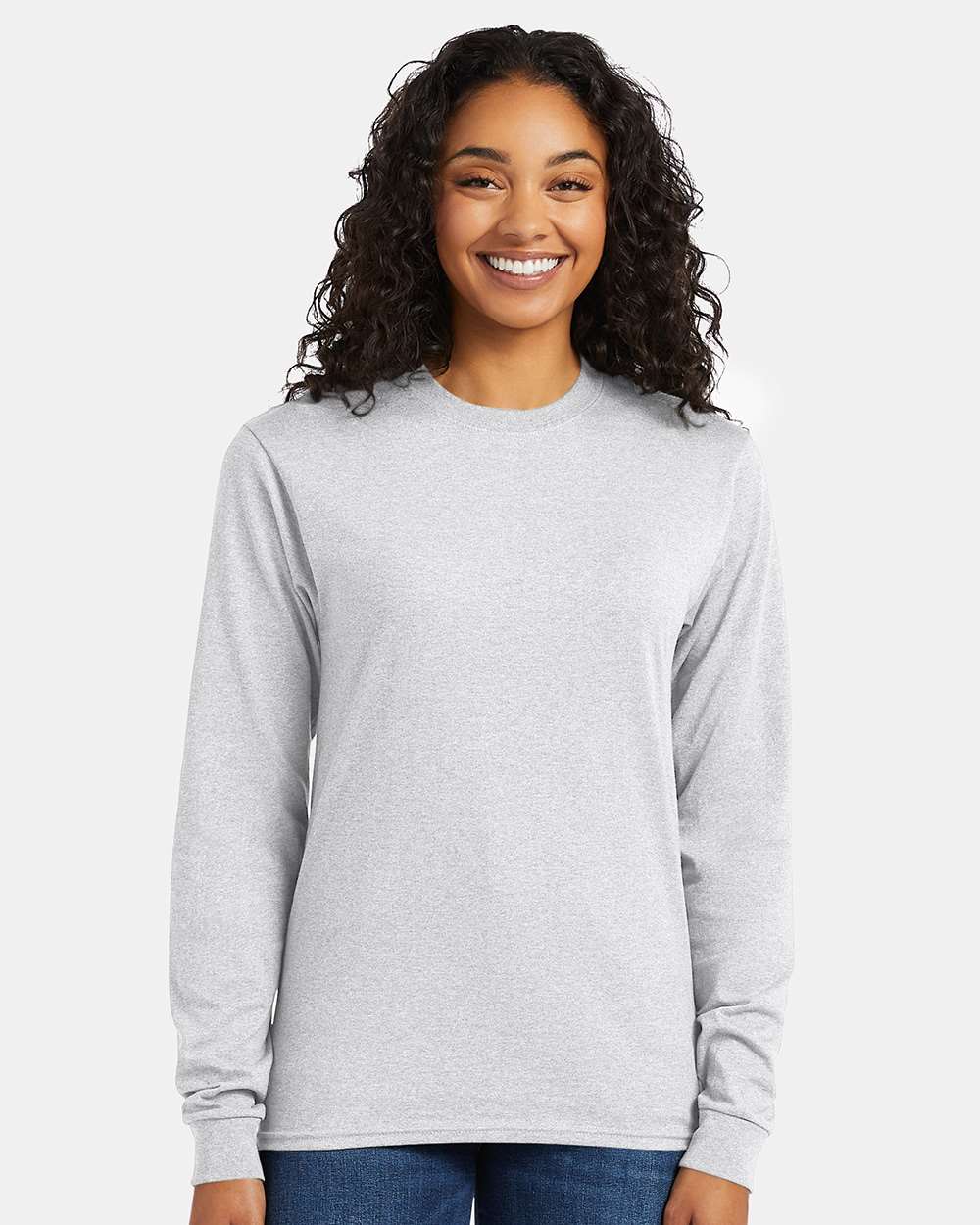 Hanes T-Shirts S / Ash Hanes 5286 Men's 5.2 oz. ComfortSoft Cotton Long-Sleeve T-Shirt