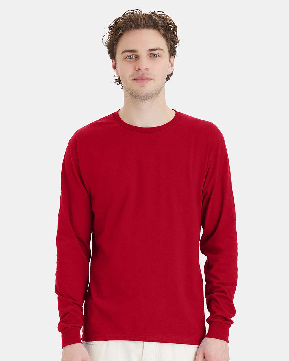 Hanes T-Shirts S / Deep Red Hanes 5286 Men's 5.2 oz. ComfortSoft Cotton Long-Sleeve T-Shirt