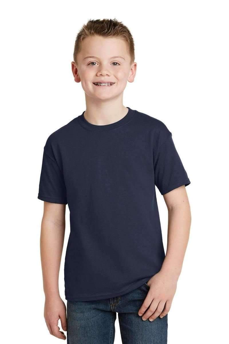 Hanes 5370 Youth EcoSmart 50/50 Cotton/Poly T-Shirt in 