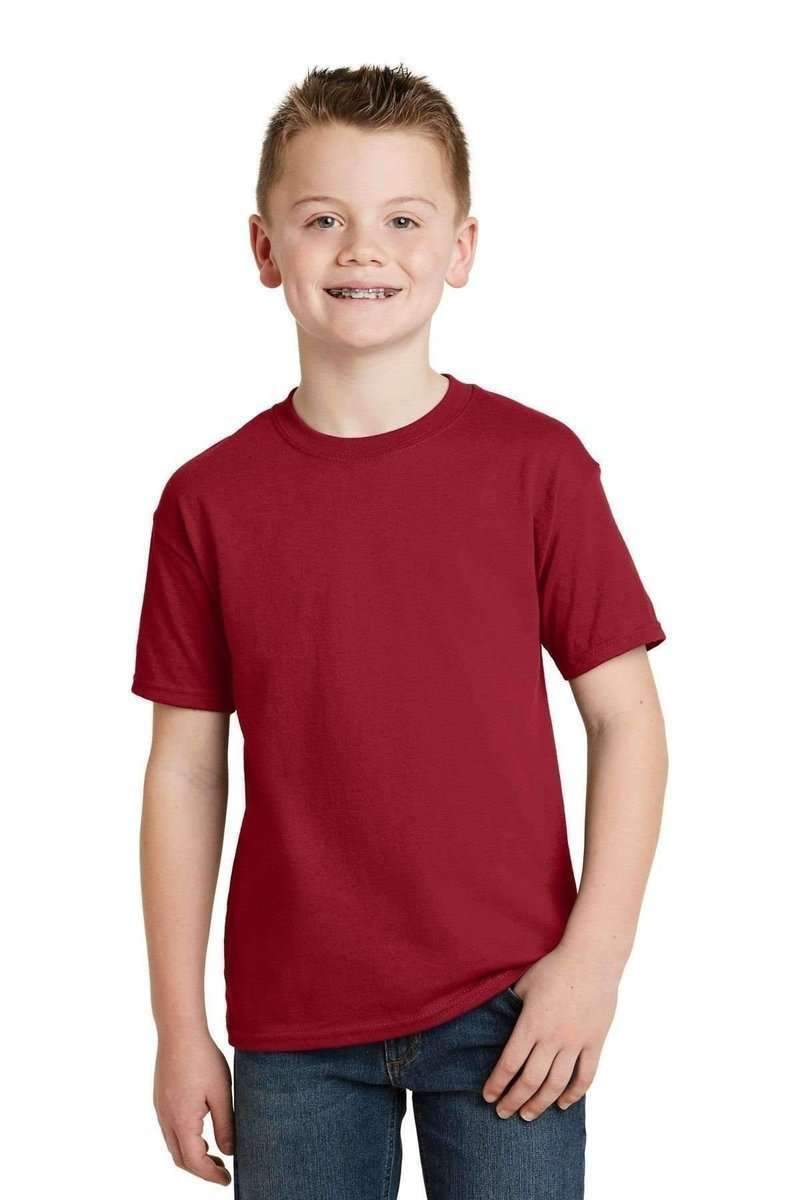 Hanes 5370 Youth EcoSmart 50/50 Cotton/Poly T-Shirt in 