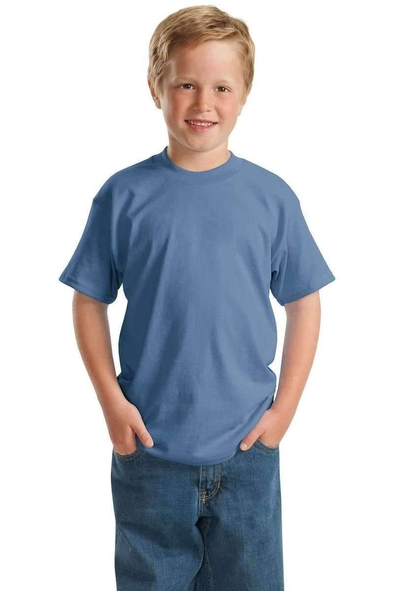 Hanes 5370 Youth EcoSmart 50/50 Cotton/Poly T-Shirt in 