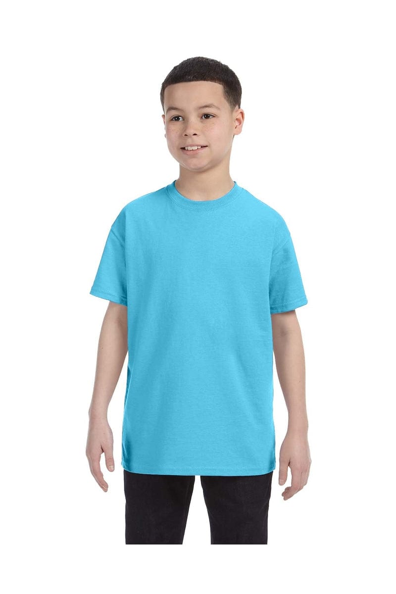 Hanes 54500: Youth 6.1 oz. Tagless T-Shirt, Basic Colors in Blue Horizon