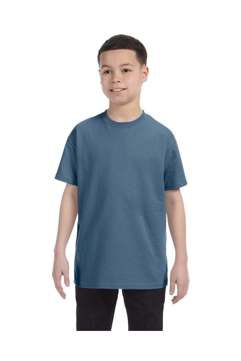 Hanes 54500: Youth 6.1 oz. Tagless T-Shirt in Denim Blue
