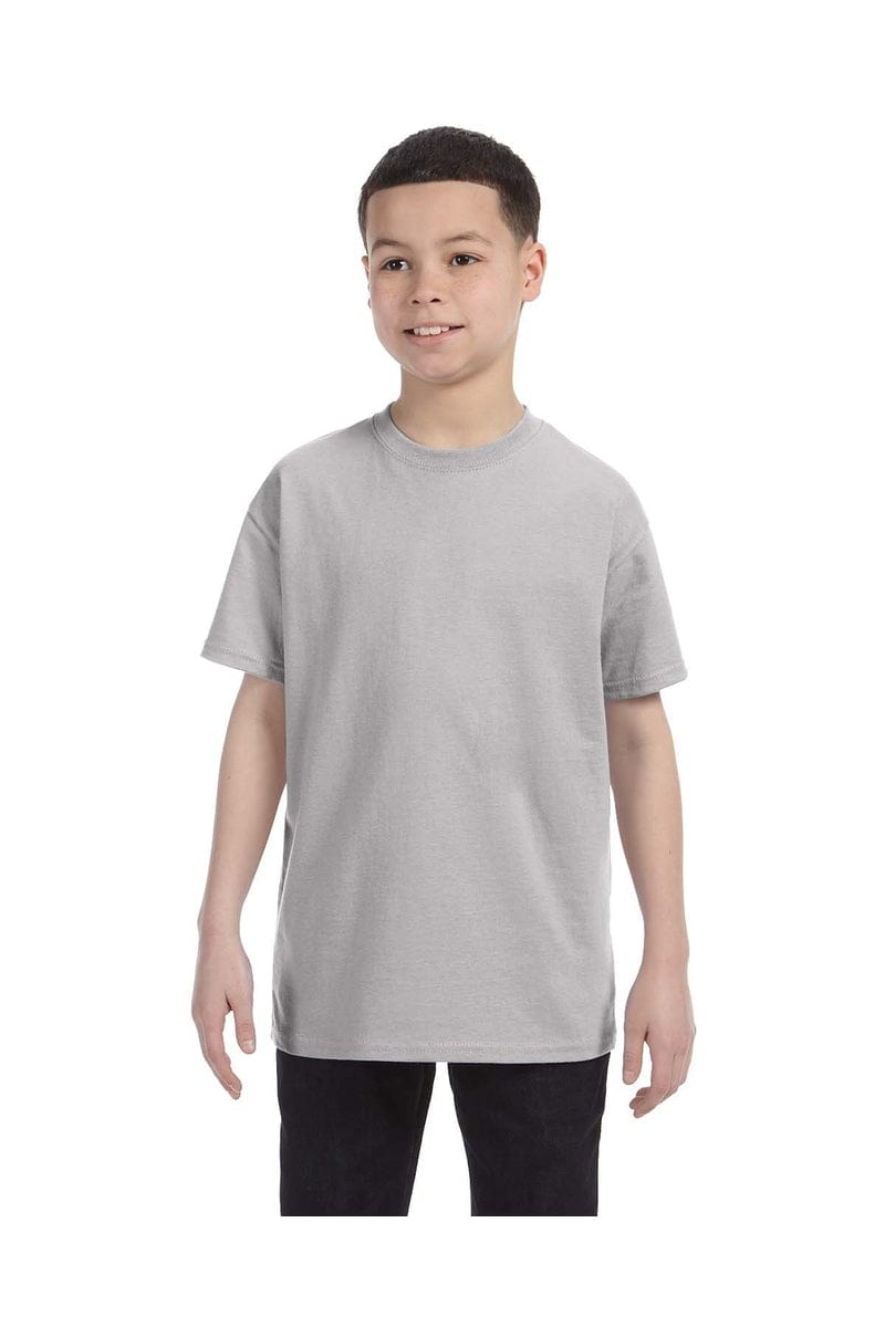 Hanes 54500: Youth 6.1 oz. Tagless T-Shirt in Light Steel