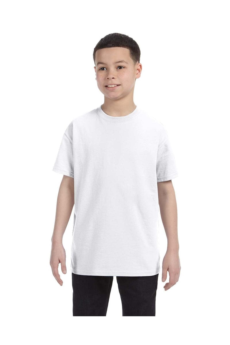 Hanes 54500: Youth 6.1 oz. Tagless T-Shirt in White