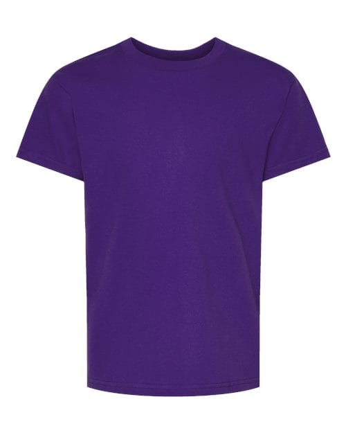 Hanes 5480 Youth 5 oz. Cotton T-Shirt in Athletic Purple