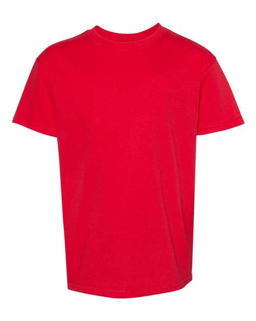 Hanes 5480 Youth 5 oz. Cotton T-Shirt in Athletic Red