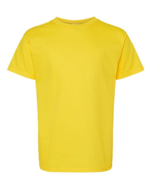 Hanes 5480 Youth 5 oz. Cotton T-Shirt in Athletic Yellow