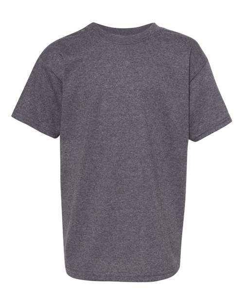 Hanes 5480 Youth 5 oz. Cotton T-Shirt in Charcoal Heather