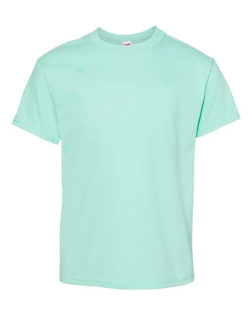 Hanes 5480 Youth 5 oz. Cotton T-Shirt in Clean Mint