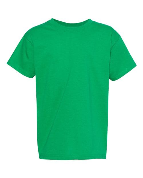 Hanes 5480 Youth 5 oz. Cotton T-Shirt in Kelly Green