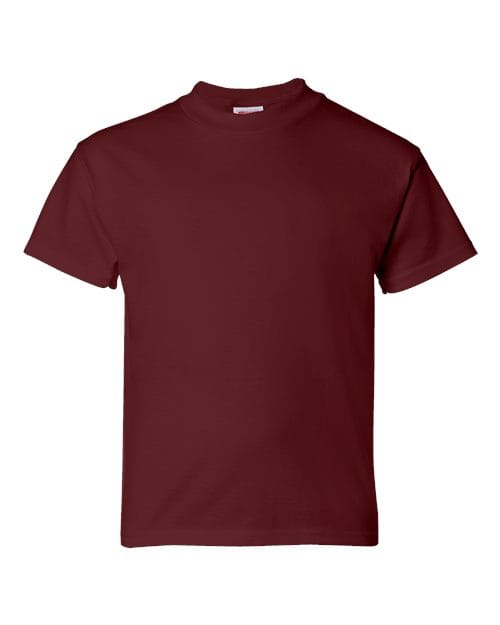 Hanes 5480 Youth 5 oz. Cotton T-Shirt in Maroon