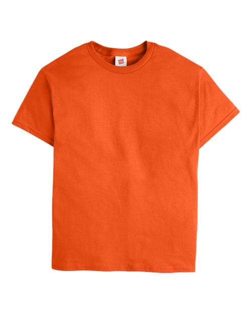 Hanes 5480 Youth 5 oz. Cotton T-Shirt in Orange