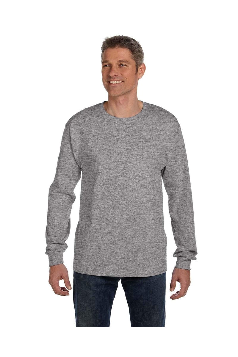 Hanes 5596: Men's 6.1 oz. Tagless Long-Sleeve Pocket T-Shirt in 