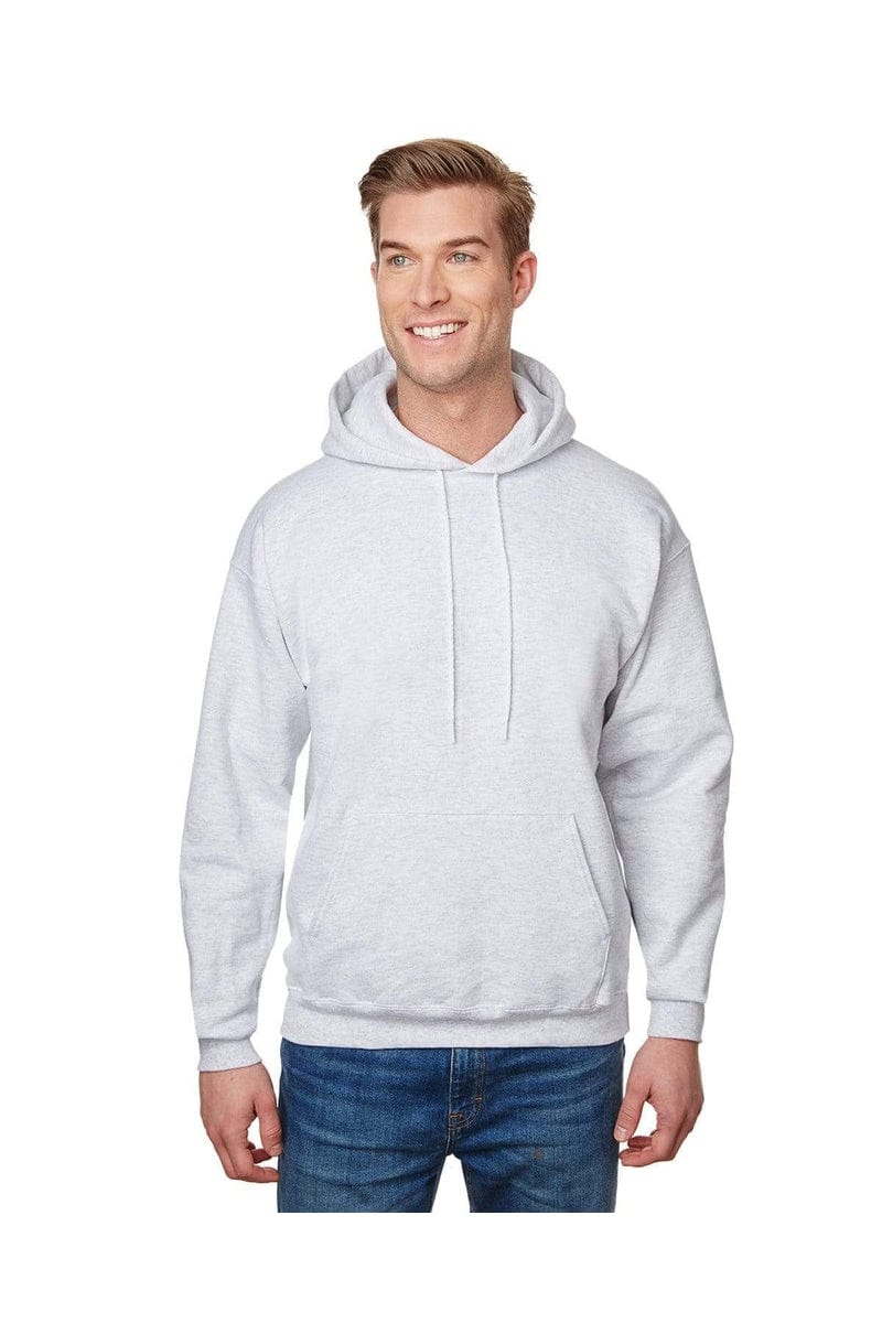 Hanes F170 Ultimate Cotton Pullover Hoodie Sweatshirt in Ash