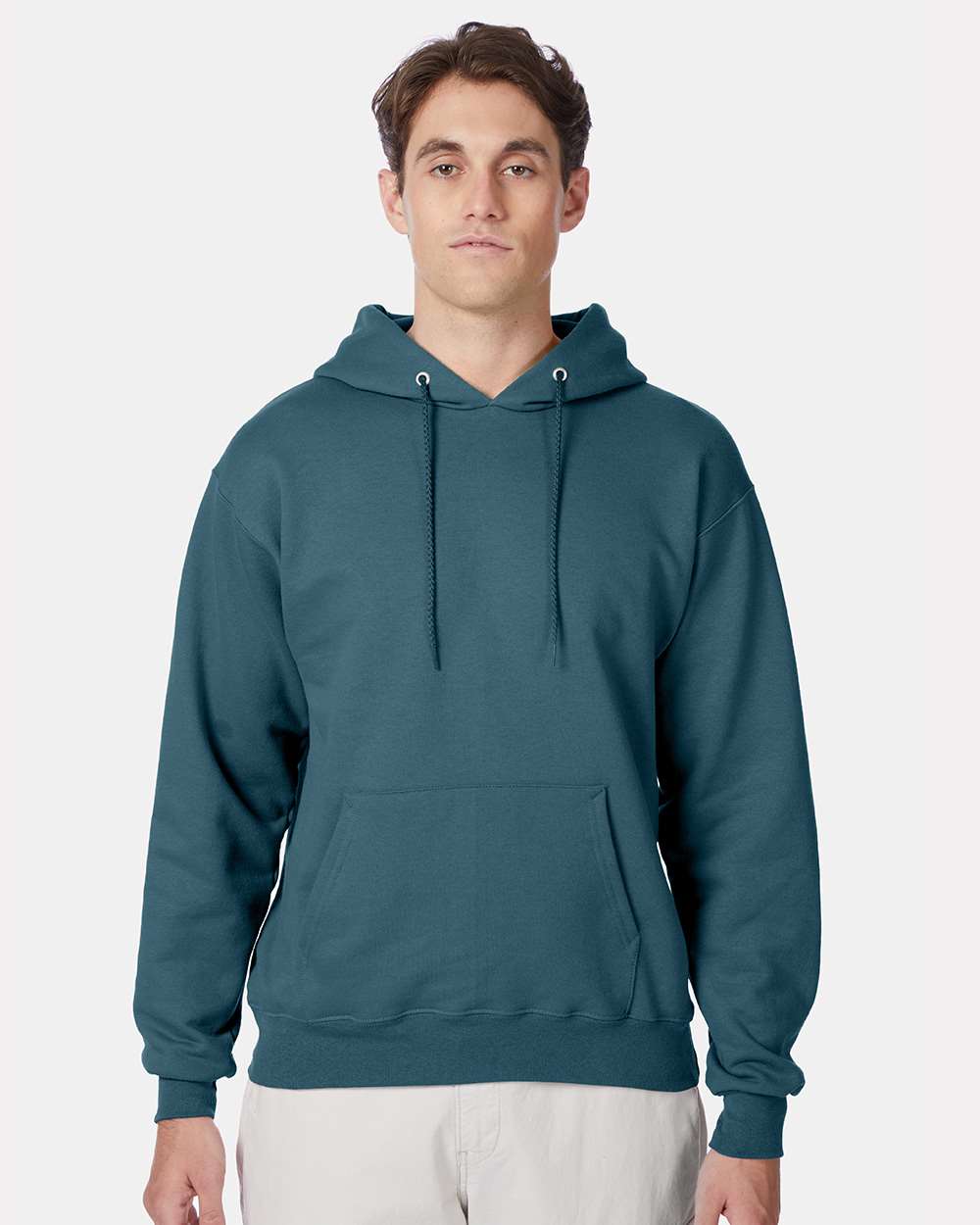 Hanes F170 Ultimate Cotton Pullover Hoodie Sweatshirt in Cactus