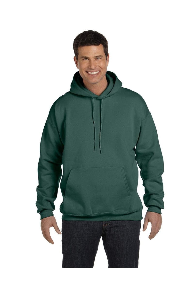 Hanes F170 Ultimate Cotton Pullover Hoodie Sweatshirt in Deep Forest