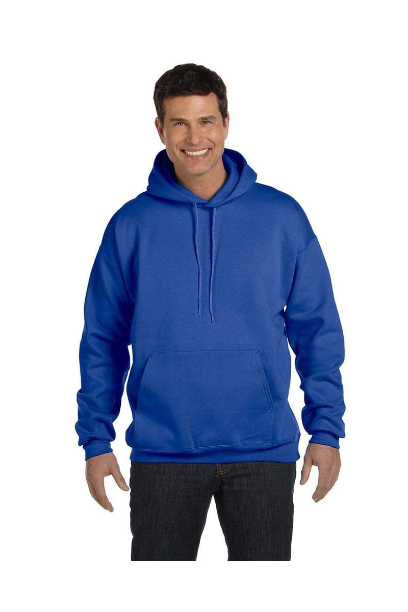 Hanes F170 Ultimate Cotton Pullover Hoodie Sweatshirt in Deep Royal