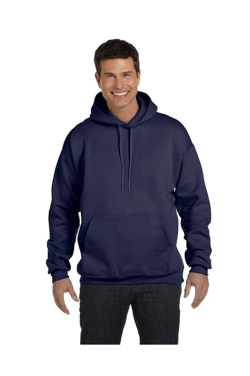 Hanes F170 Ultimate Cotton Pullover Hoodie Sweatshirt in Navy