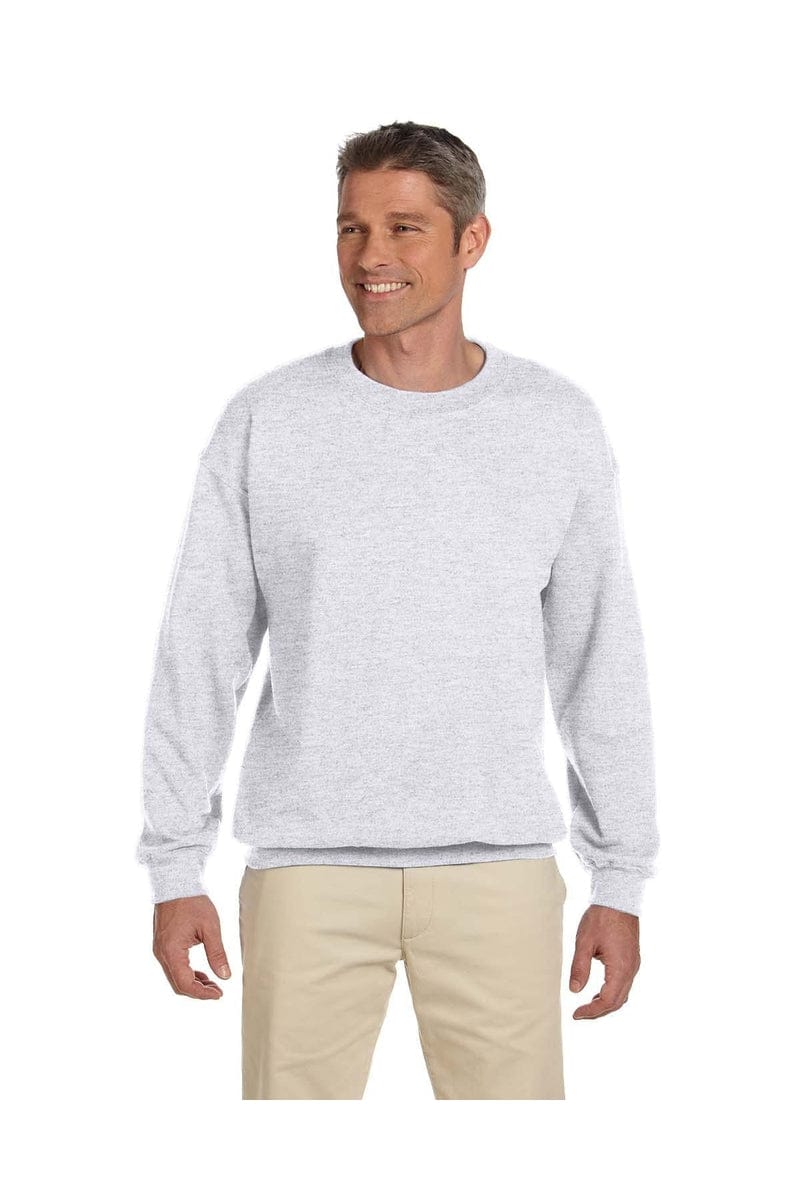 Hanes F260 Ultimate Cotton Crewneck Sweatshirt in Ash