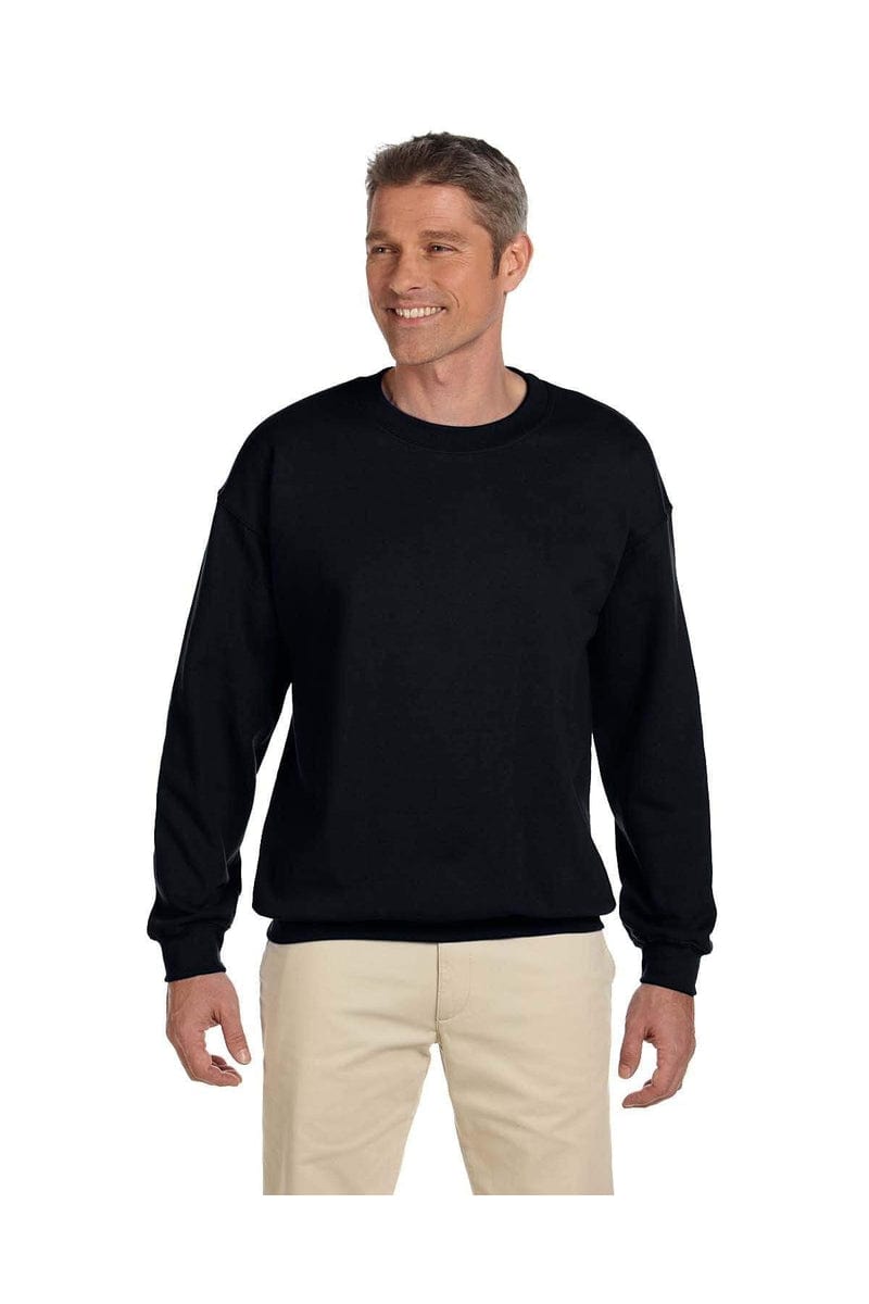 Hanes F260 Ultimate Cotton Crewneck Sweatshirt in Black