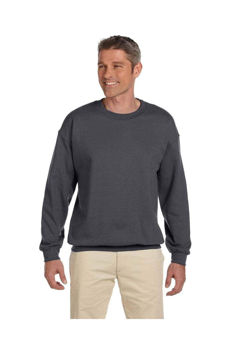Hanes F260 Ultimate Cotton Crewneck Sweatshirt in Charcoal Heather