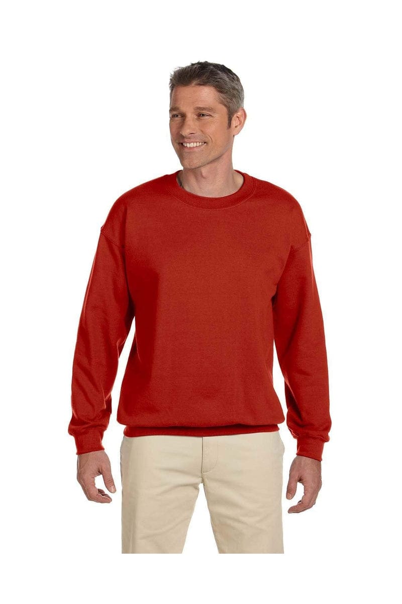 Hanes F260 Ultimate Cotton Crewneck Sweatshirt in Deep Red