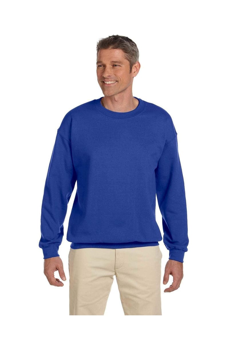 Hanes F260 Ultimate Cotton Crewneck Sweatshirt in Deep Royal