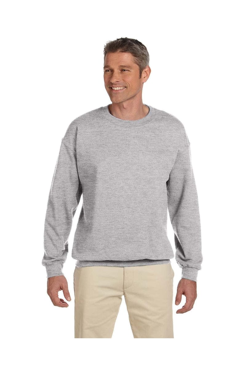 Hanes F260 Ultimate Cotton Crewneck Sweatshirt in Light Steel