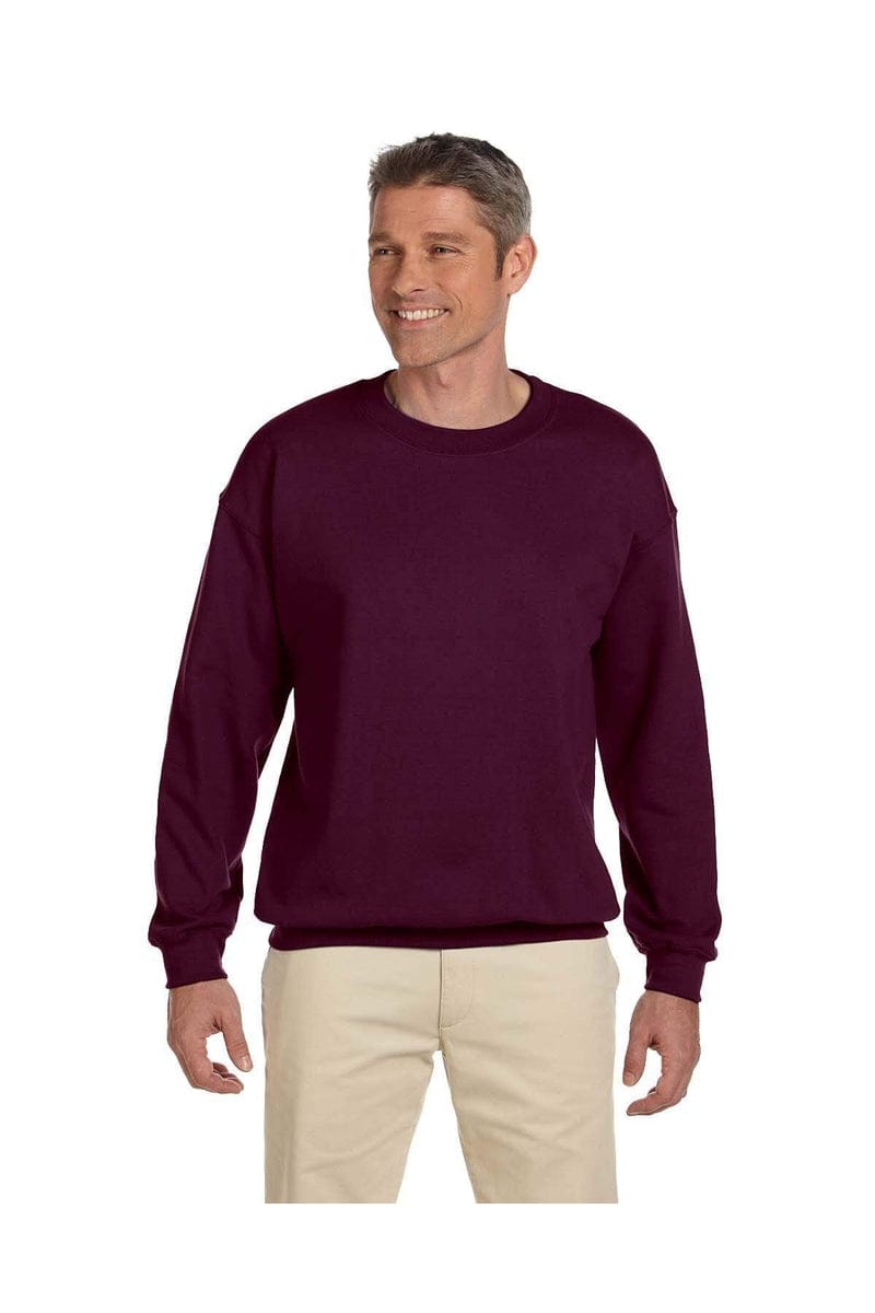 Hanes F260 Ultimate Cotton Crewneck Sweatshirt in Maroon