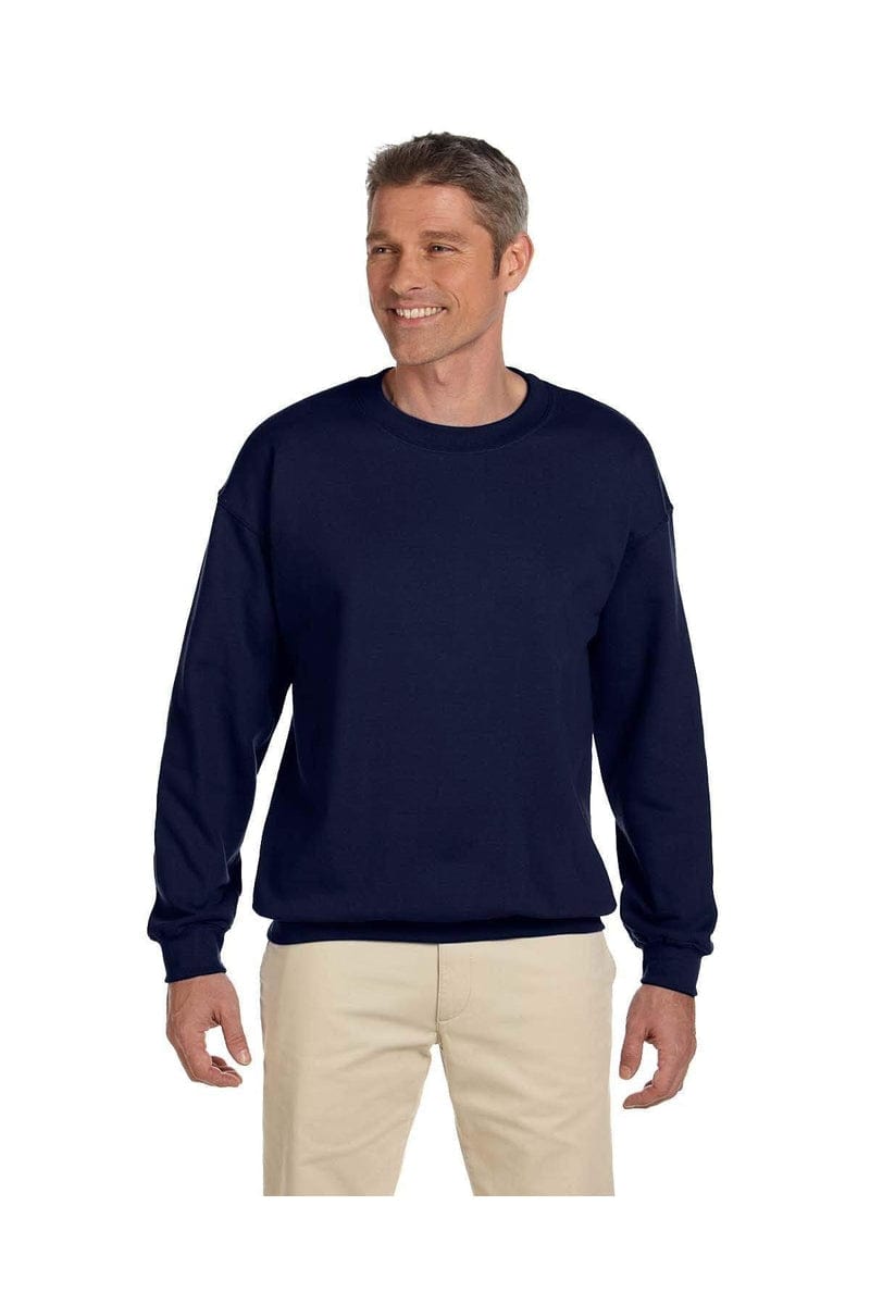 Hanes F260 Ultimate Cotton Crewneck Sweatshirt in Navy